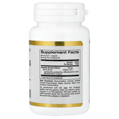 California Gold Nutrition Acidophilus And Bifidus Probiotic Blend Laktobacillus Acidophilus Bifidobacterium Lactis