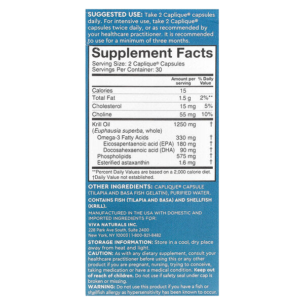 Viva Naturals Antarctic Krill Yağı Astaksantin İçeren 60 Kapsul