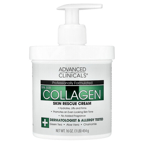 Advanced Clinicals Collagen Dəri Qurtarma Kremi 16 Oz 454 G