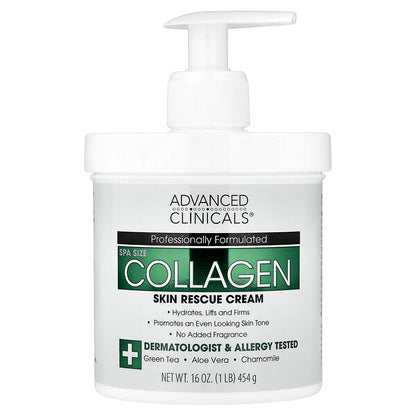 Advanced Clinicals Collagen Dəri Qurtarma Kremi 16 Oz 454 G