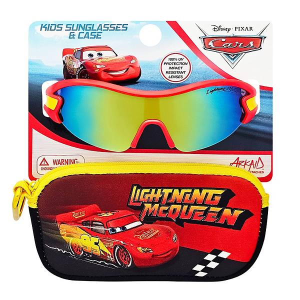 Uşaq Disney / Pixar Cars Lightning McQueen Günəş Eynəyi UV Qoruma ilə