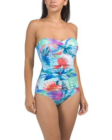 JANTZEN Flora Qarın Kontrol Bandeau Bir Parça Bağlama