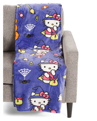 HELLO KITTY Komik Kitab Halloween Yumuşaq Toxunuş Örtüsü