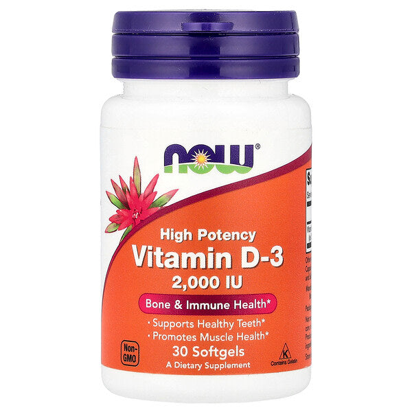 Now Foods D3 Vitamini 2000 IU 30 Softgel
