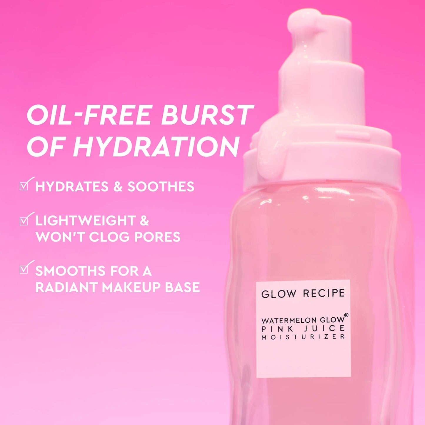 Glow Recipe Qarpız Çəhrayı Yağsız Üz Nəmləndiricisi (Doldurulabilir)