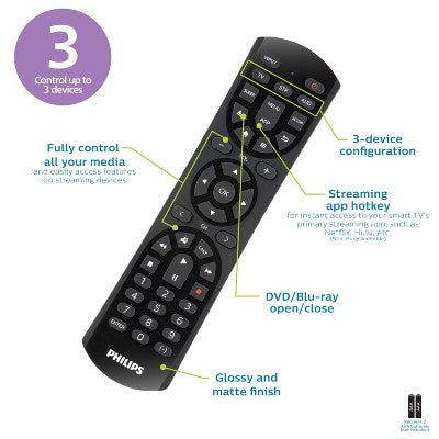 Philips 3 Cihaz Üçün Universal Pult: İnfraqırmızı Ev Kinoteatr Aksesuarı