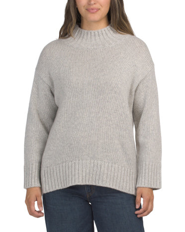 THE CASHMERE PROJECT Cashmere Luxe Oversize Mock Neck Sweater