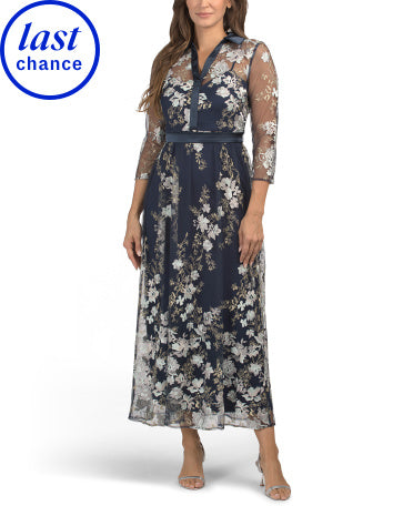 JS COLLECTIONS Azalea Çiçəkli Işlemə Geyim Köynək