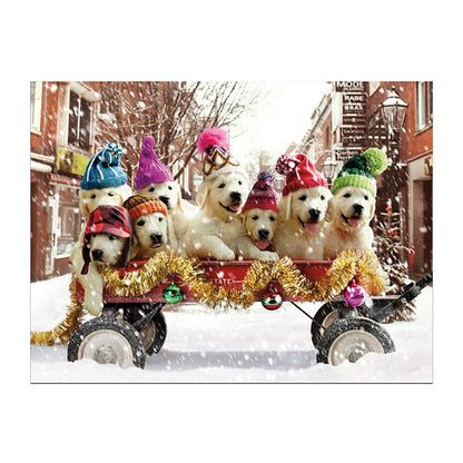 Puppies in a Wagon 500 Parçalı Yapboz