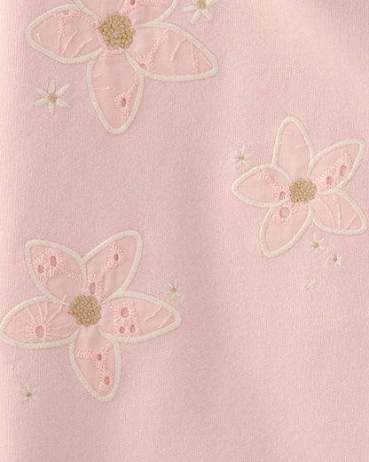 Carter's Qız Uşaq Çiçək Desenli Fleece Huddi - Çəhrayı