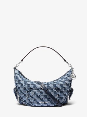 Michael Kors Merritt Orta Patchwork Denim Çevrilə Biləsi Çanta