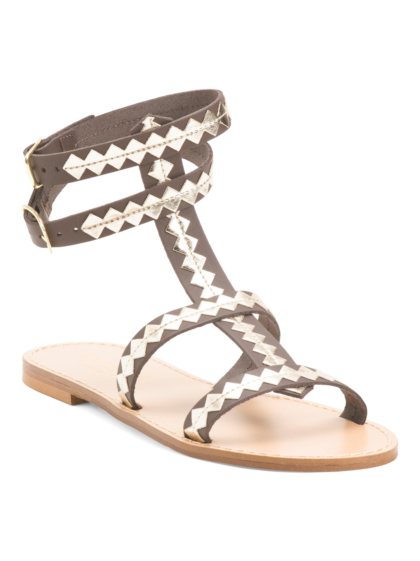 MINE VAGANTI İtalyada İstehsal Edilən Dəri Qəfəs Sandal