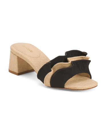 LARROUDE Braziliyada İstehsal Brigitte Fırfır Mules