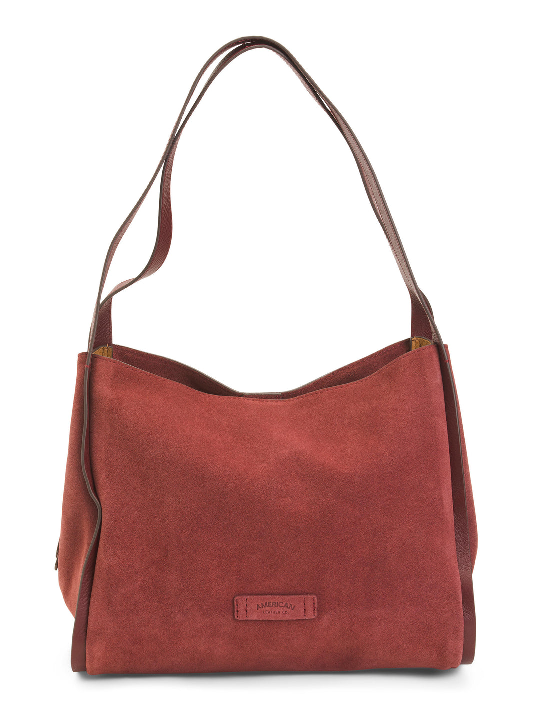 AMERICAN LEATHER CO. Suede Auburn Triple Entry Çanta