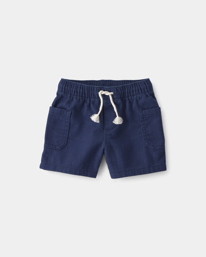 OshKosh B'gosh Körpə Oğlan Twill Bağcıqlı Şortlar - Tünd Mavi