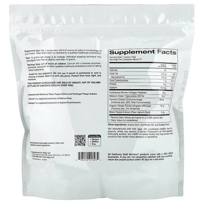 California Gold Nutrition Hidrolizə Kollagen Peptidləri Zerdeçal, MCT və Zəncəfil ilə 400 q