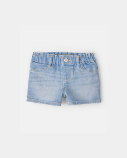 OshKosh B'gosh Qız Uşaq Cins Şortu - Açıq Yuyunmuş