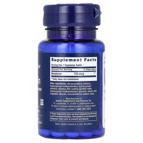 Life Extension Melatonin 6 Saatlıq Gecikmiş Salınım 750 Mcg 60 Veqetaryan Tablet