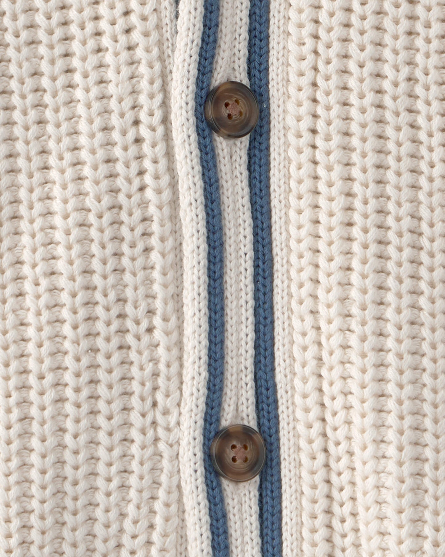 Carter's Oğlan Çizgili Cardigan Sviter - Krem