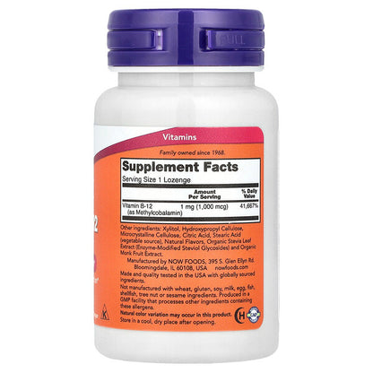 Now Foods Methyl B 12 1000 Mcg 100 Pastil