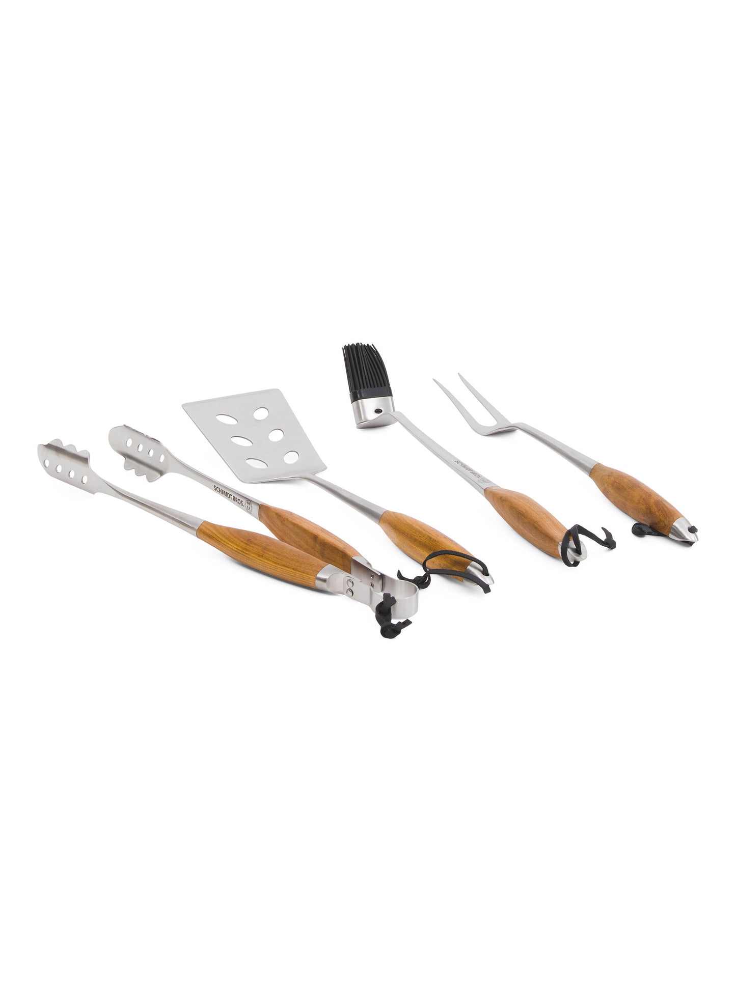 4 Parçalı Alman Poladı və Teak Ağac Şiş Dəsti