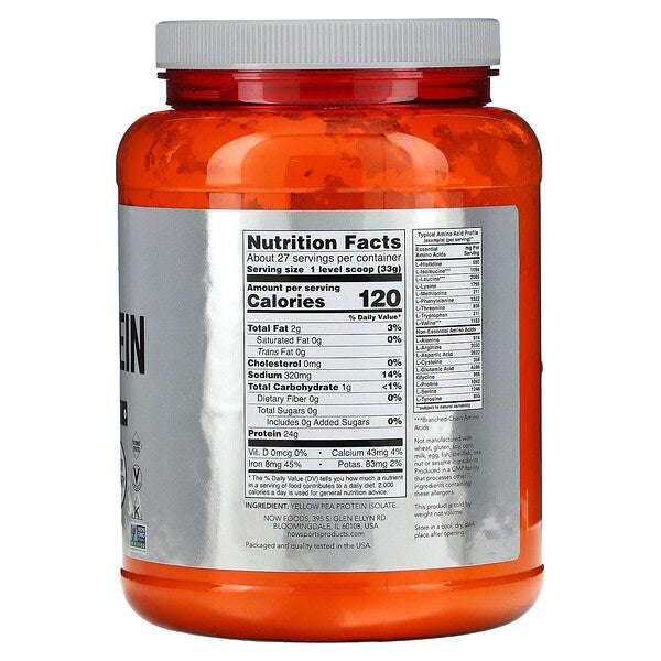 Now Foods Sports Noxud Protein Təmiz Ləzzəsiz 2 Lbs 907 G YoxYox