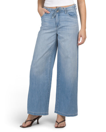 OAT NEW YORK High Rise Clean Front Pintuck Pleated Jeans