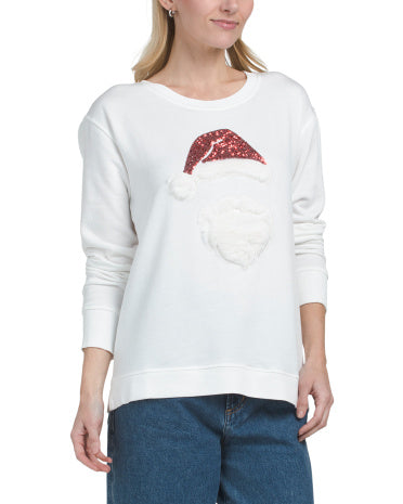 JANE &amp; DELANCEY Rahat Santa Pul Paytaxtı Aplike Polietilen Astarlı Uzun Tərəvəz Sweatsirt