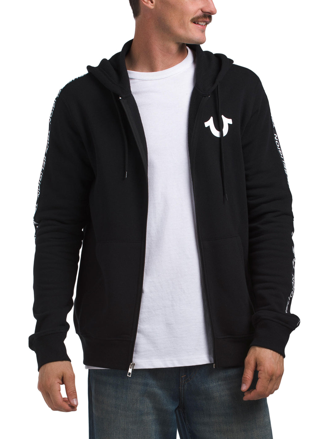 TRUE RELIGION Silikon Lentəli Zip Huddi