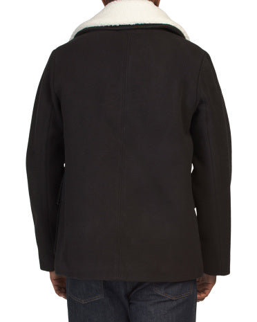 SCOTCH &amp; SODA Yun Qarışıqlı Izak Paltası Çıkarıla Bilən Yaxa ilə