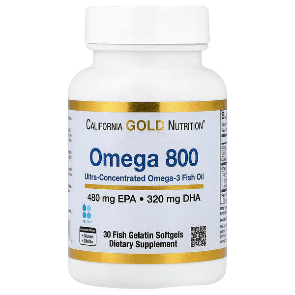California Gold Nutrition Omega-3 800 Balıq Yağı 30 Softgel