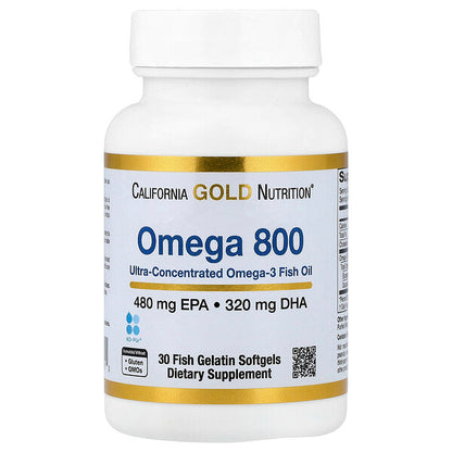 California Gold Nutrition Omega-3 800 Balıq Yağı 30 Softgel