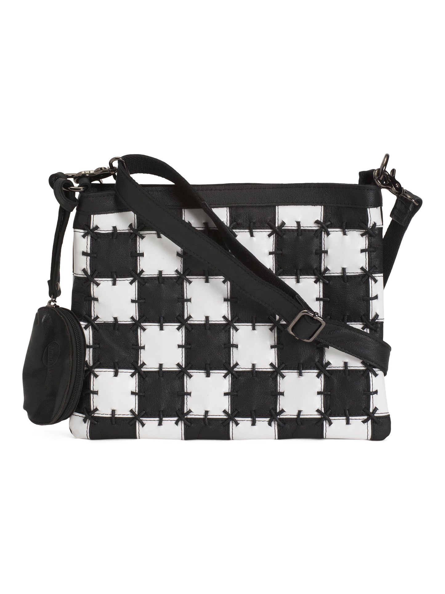 AMERILEATHER Leather Zigzagger Çanta