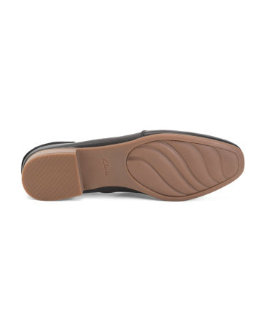 CLARKS Leather Juliet Trim Comfort Flats