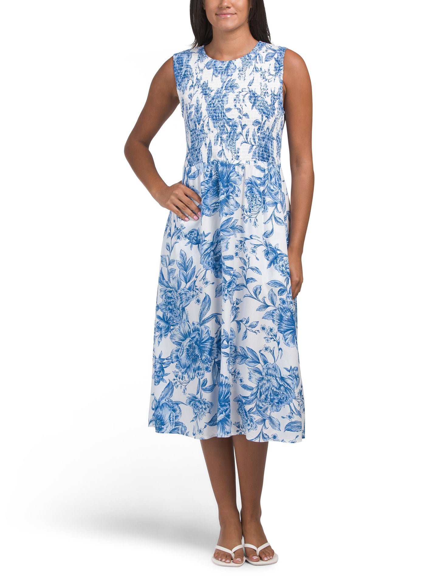 Smocked Top Midi Geyim