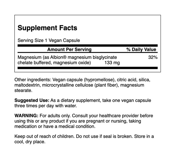 Swanson Albion Magnesium Glisin 133 Mg 90 Vegan Kapsul YoxYox