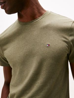 Tommy Hilfiger Dar Oturan Köynək, Yaşıl Heather
