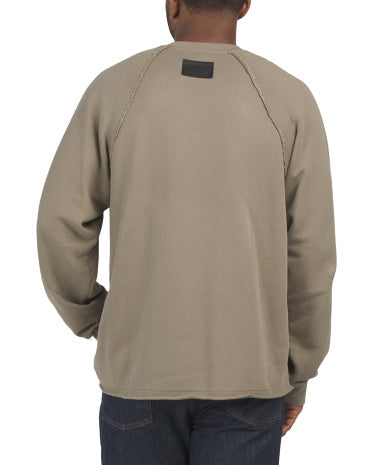 HELMUT LANG Destructed Crew Neck Sweatshirt