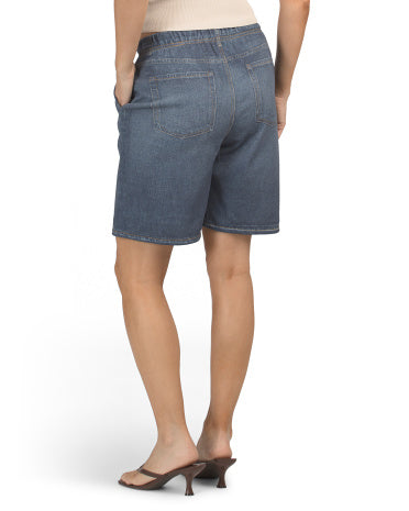 ECRU Denim Görünüşlü Bermuda Şortları