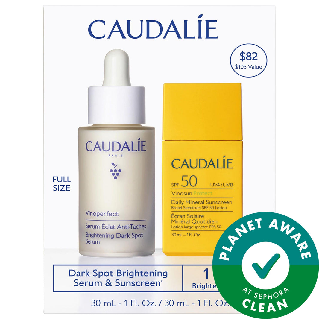 Caudalie Tünd Ləkə Parlaqlığı Serumu və Günəş Kremi SPF 50 Dəsti