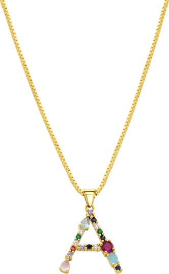 Adornia CZ İlkin Harf Pendant Qolye