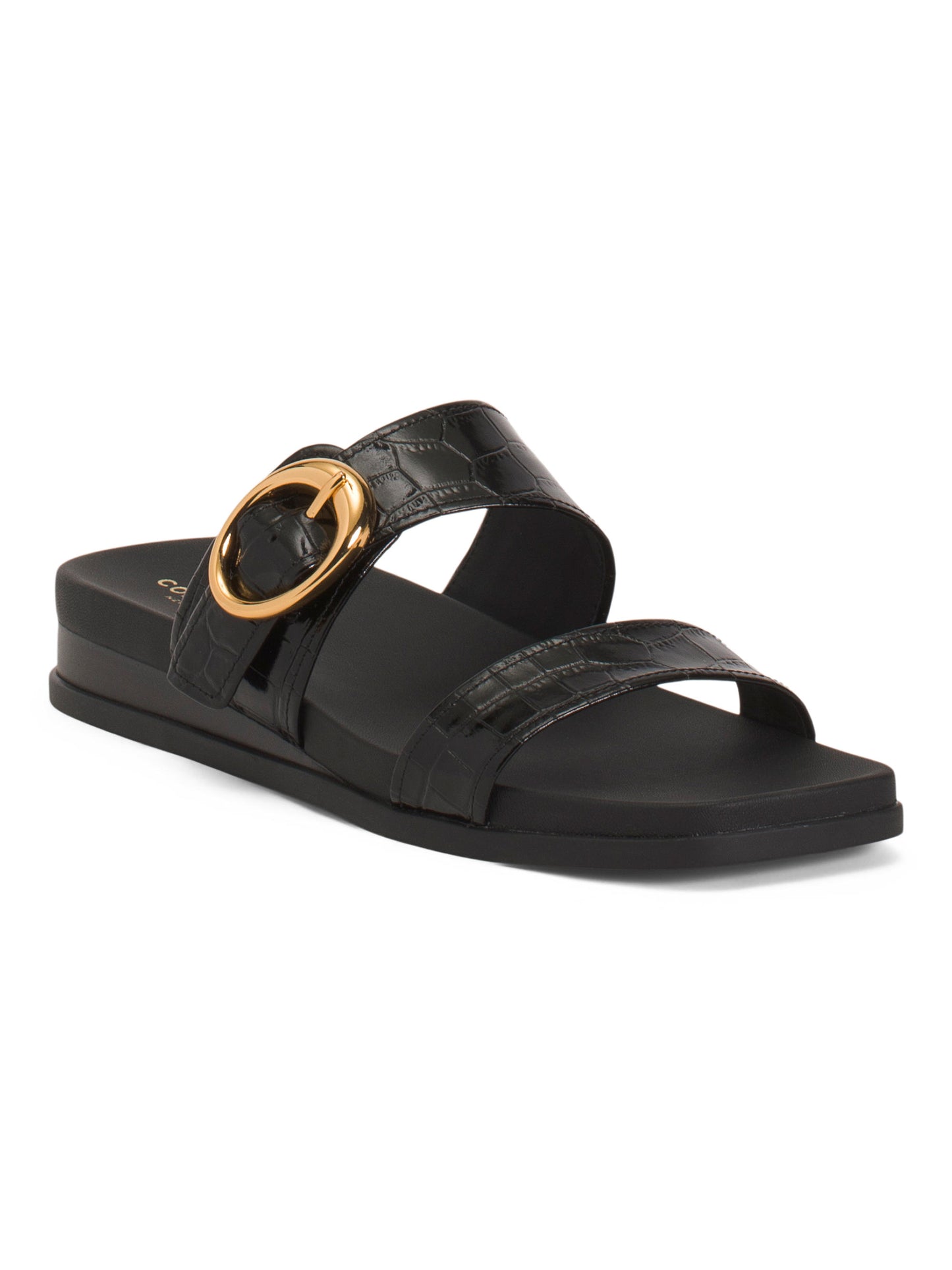 COLE HAAN Patent Leather Oaklynn Cüt Zolaqli Sandal