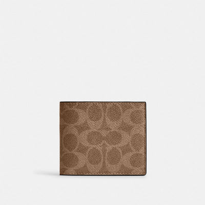 Coach Id Billfold Cüzdan Signature Canvas