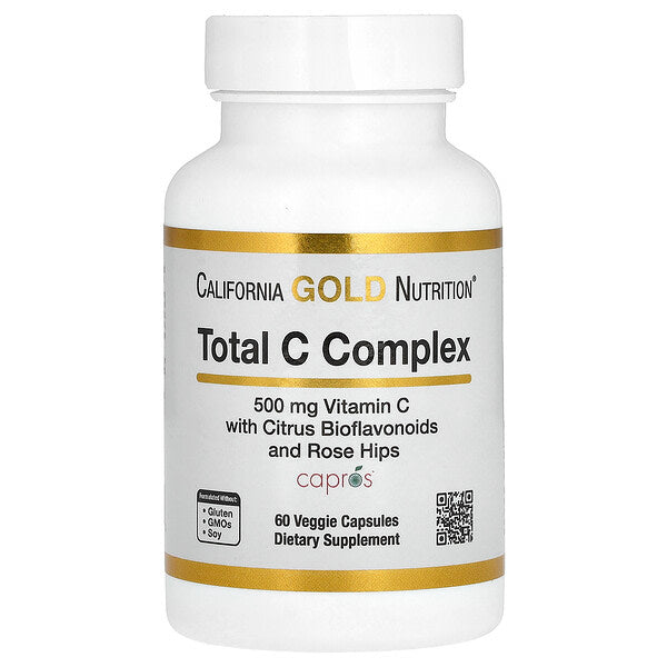 California Gold Nutrition Total C Kompleks Askorb Turşusu Amla Ekstraktı Sitrus Bioflavonoidləri Gül Çətiri Ekstraktı 500mg
