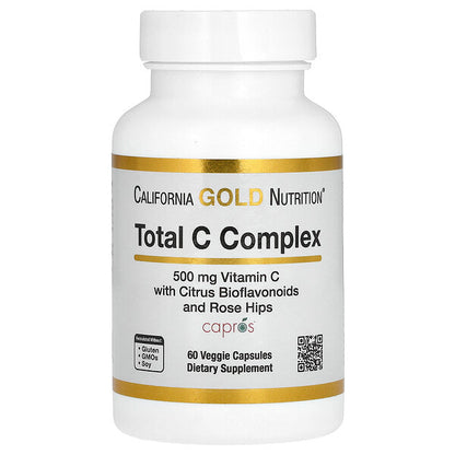 California Gold Nutrition Total C Kompleks Askorb Turşusu Amla Ekstraktı Sitrus Bioflavonoidləri Gül Çətiri Ekstraktı 500mg