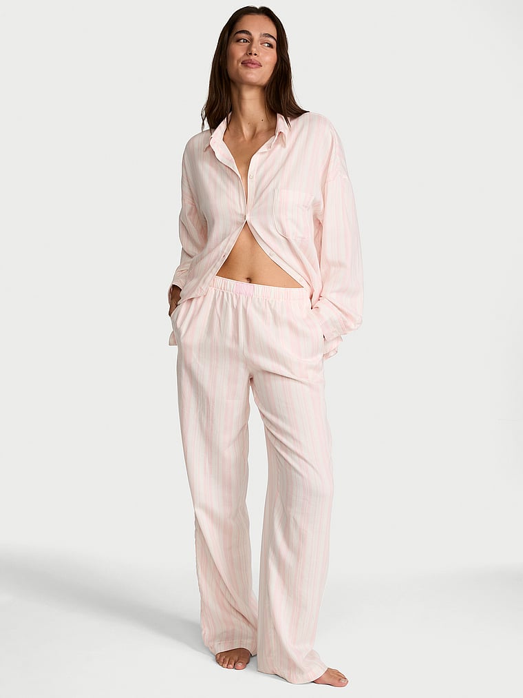 Victoria's Secret Modal-Pambıq Uzun Pijama Dəsti