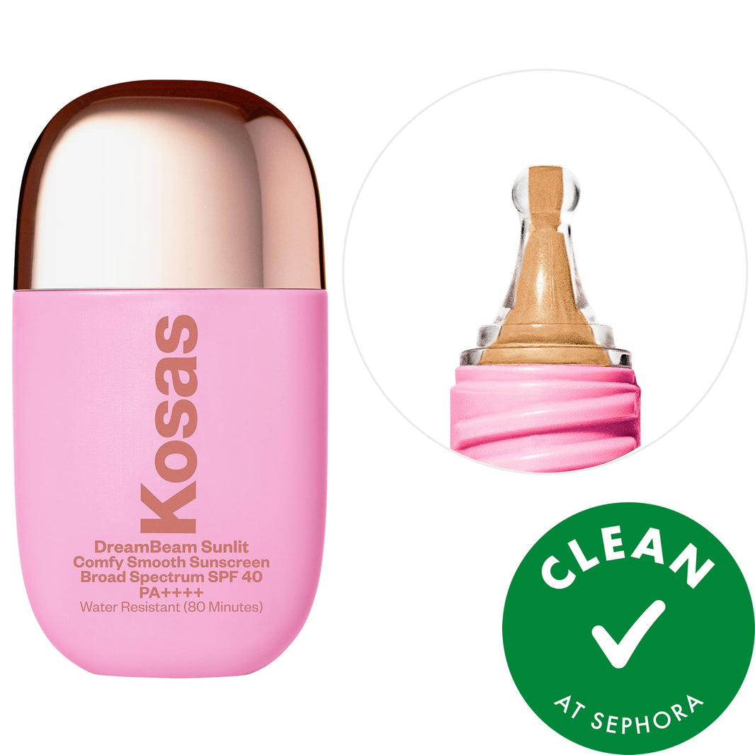 Kosas DreamBeam Silikonsuz Mineral Günəş Kremi SPF 40 Seramid və Peptidlərlə