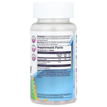 Kal Dinosaurs Zinc Elderberry Mixed Berry 90 Mikro Tablet