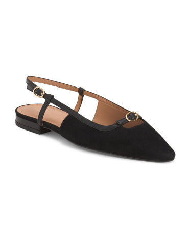 LINEA PAOLO Suede Cassidy Slingback Flats