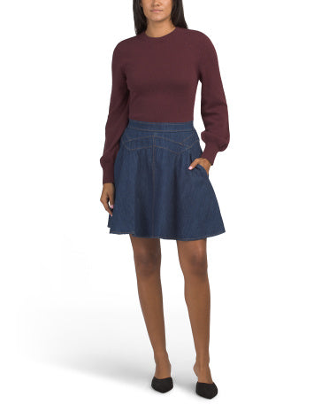SHOSHANNA Wool Blend Matilda Twofer Mini Geyim